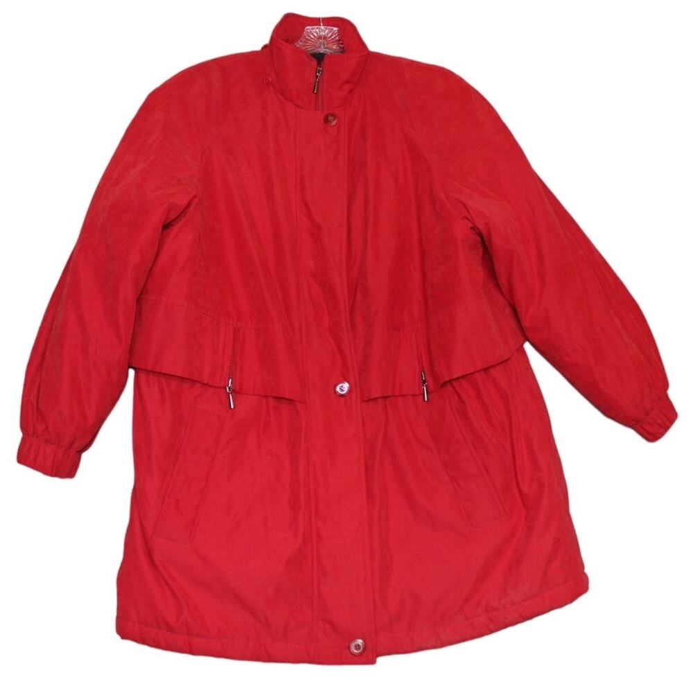 Vintage F.S. L. Collection‎ Jacket/Coat Women Size L/XL Full Zip Red EUC